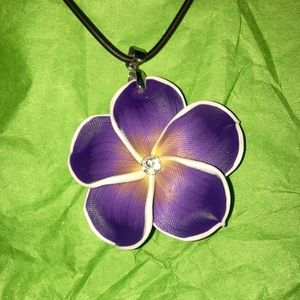 Beautiful Purple Flower Pendant